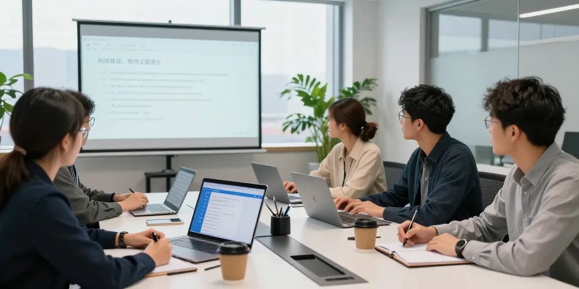 Collaborative team setting demonstrating Telegram Chinese language setup in a modern office.