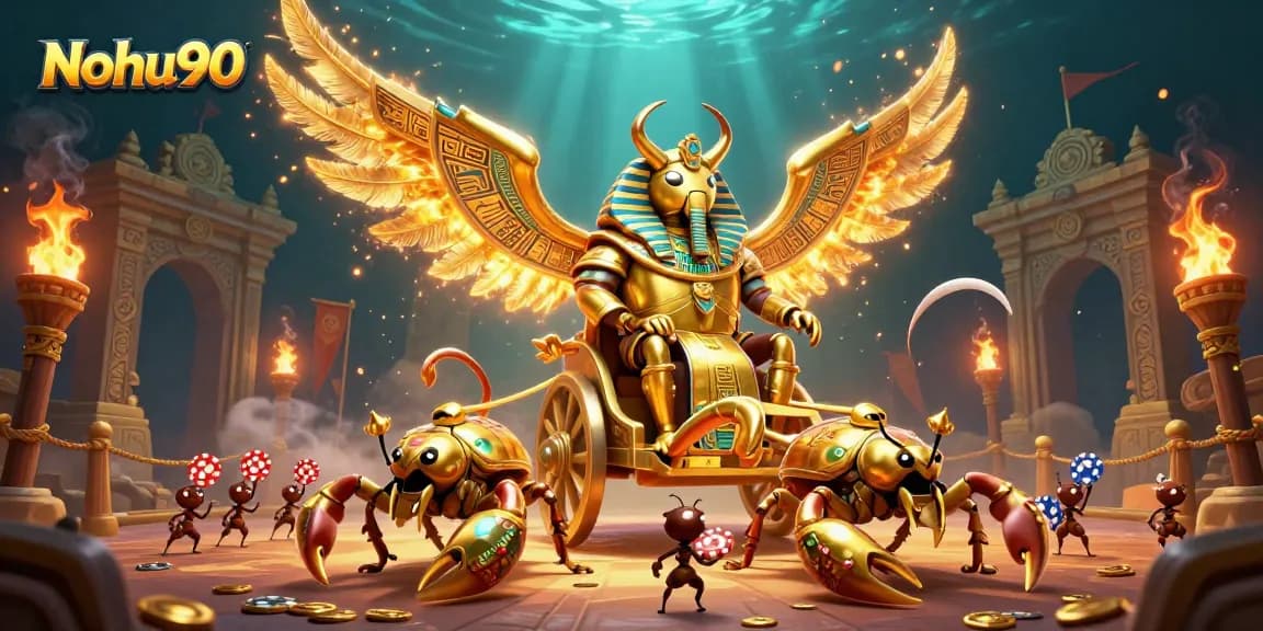 Nohu90 players enjoy vibrant gaming with colossal characters and thrilling action in a 3D casino
