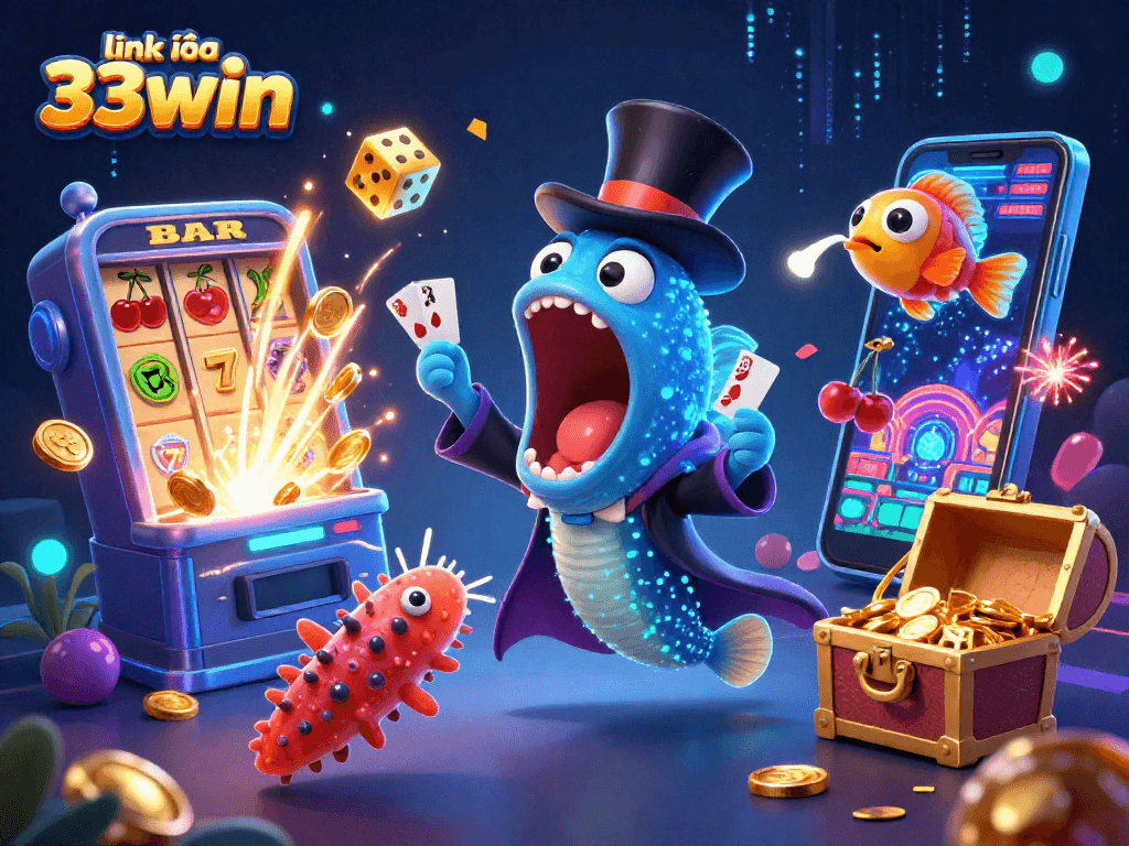 Win at link vào 33win with an exciting 3D casino-themed underwater magic show.