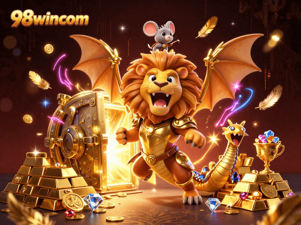 Experience thrilling wins with 98wincom as you embark on an adventure with a golden chimera!