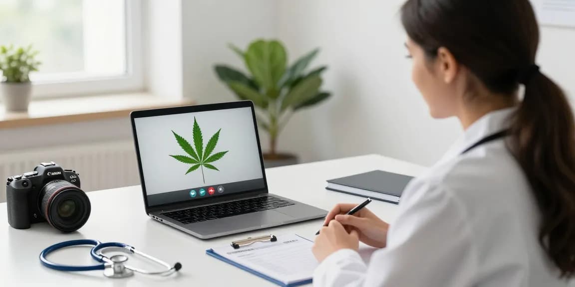Cannabis Rezept online: Telemedizinische Konsultation mit Arzt für Cannabisverschreibung