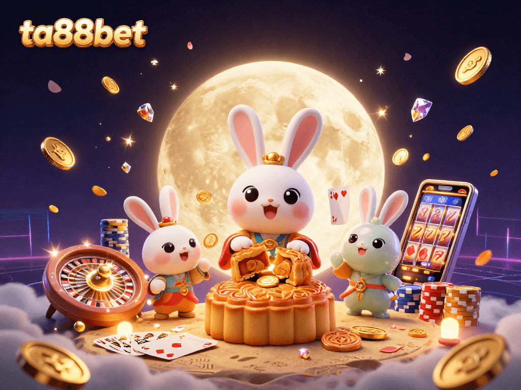 Experience thrilling gameplay with ta88bet's vibrant casino elements in an ultra-detailed 3D illustration.