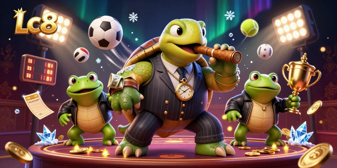 Engage with Lc88 and immerse in a vibrant casino world with animated characters and sports elements.