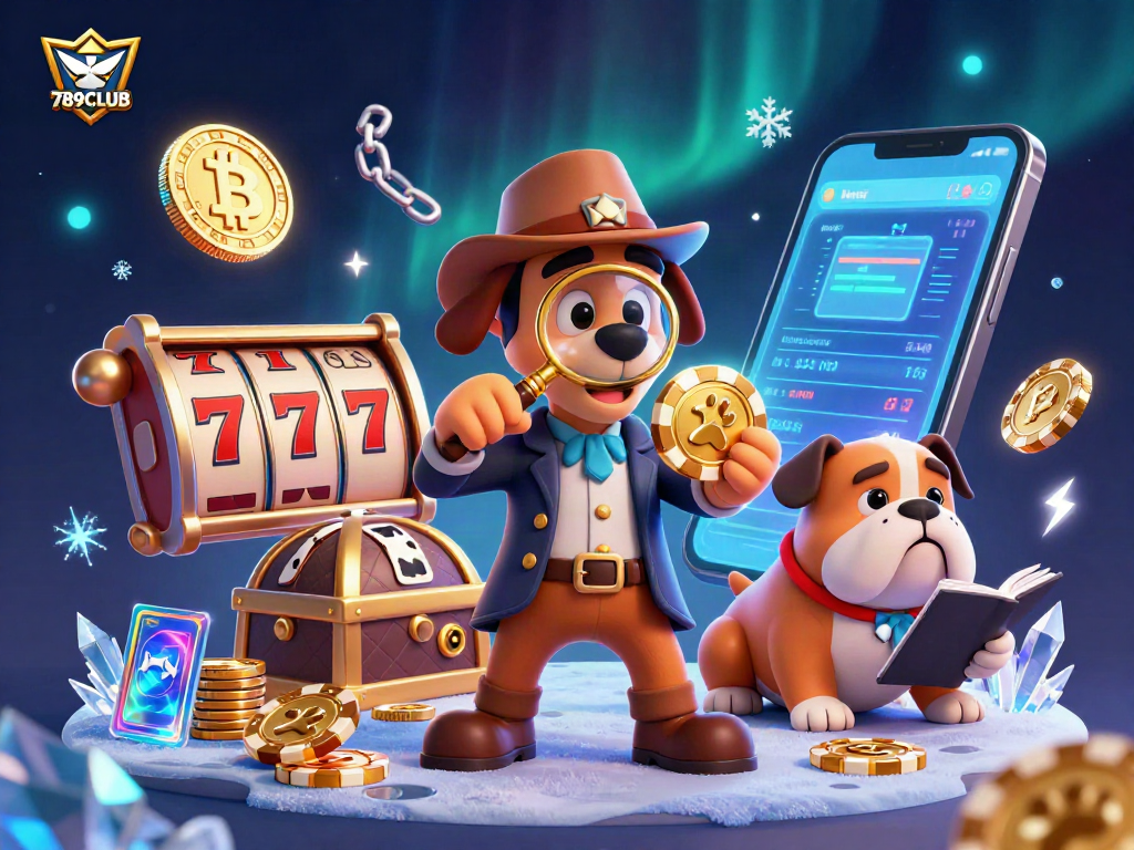 Engage in gaming adventures with 789CLUB as a detective uncovers treasures in vibrant casino chaos.