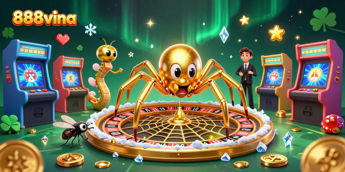 Experience thrilling betting at 888vina with this vibrant 3D casino illustration.