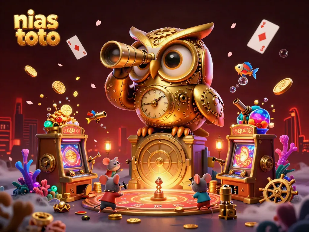 Permainan menarik di nias toto dengan karakter gambar 3D menarik seperti burung hantu dan tikus.