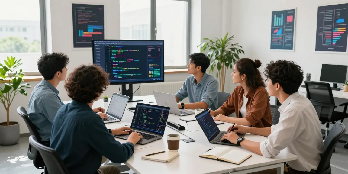 Collaboration at https://sc88.chat/ in a modern software development workspace, showcasing teamwork and innovation.