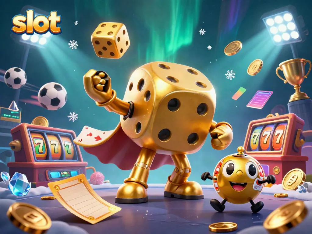 Winning big with slot reels and dynamic characters in an engaging casino scene.