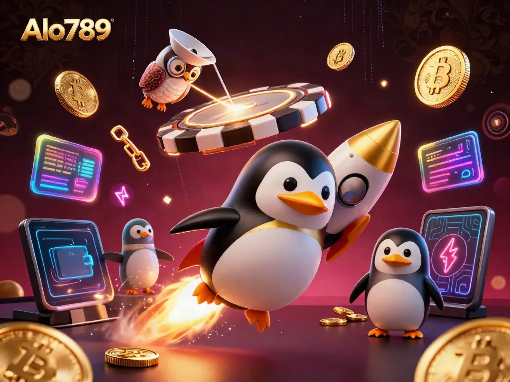Experience thrilling gameplay with Alo789 in a vibrant casino-themed 3D illustration.