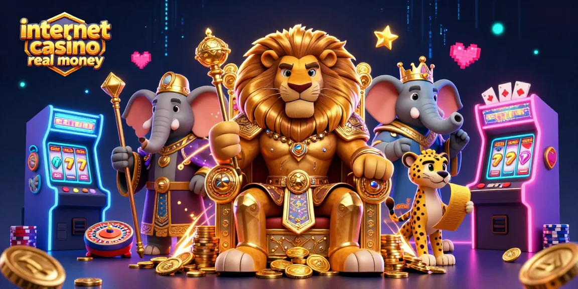 Engage with internet casino real money excitement in this vibrant 3D gaming illustration.