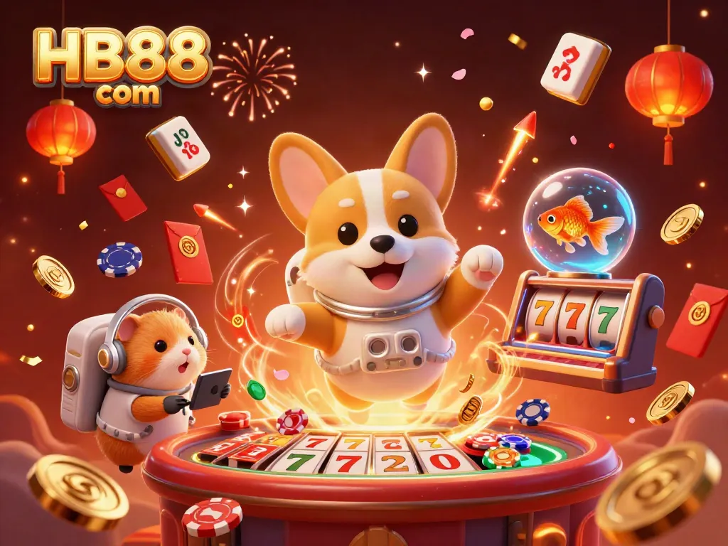 Win big with HB88 com at the vibrant space casino filled with animated characters and games.