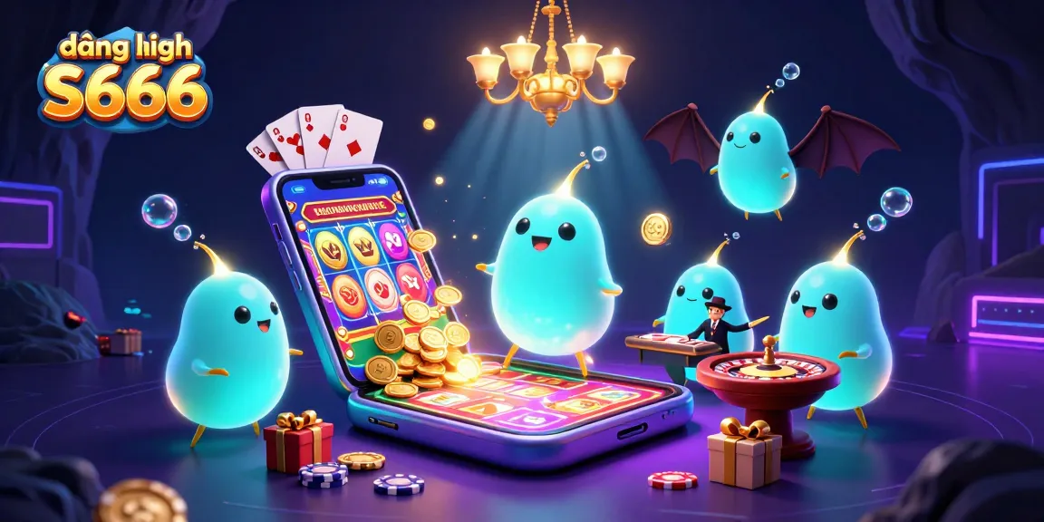 Experience the vibrant world of Đăng Nhập S666 with glimmering glowworms lighting a cave casino.