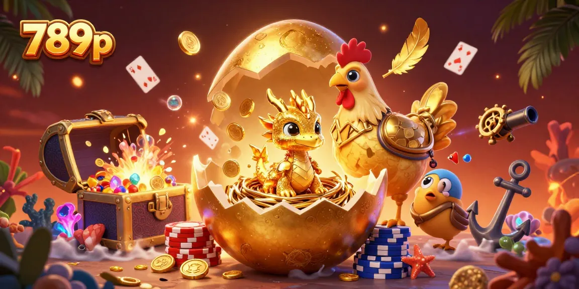 Experience the thrill of 789p with a captivating golden dragon illustration, surrounded by vibrant casino elements.