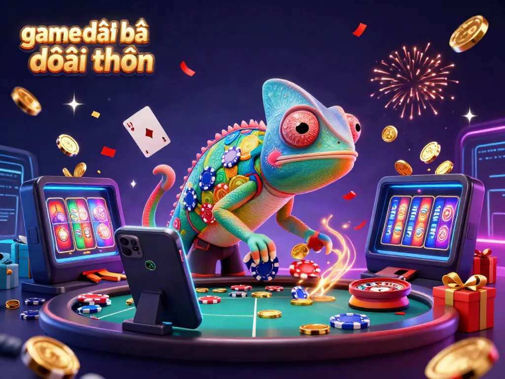 Win big with game đánh bài đổi thưởng at a vibrant online casino, showcasing classic card games and lively gaming elements.