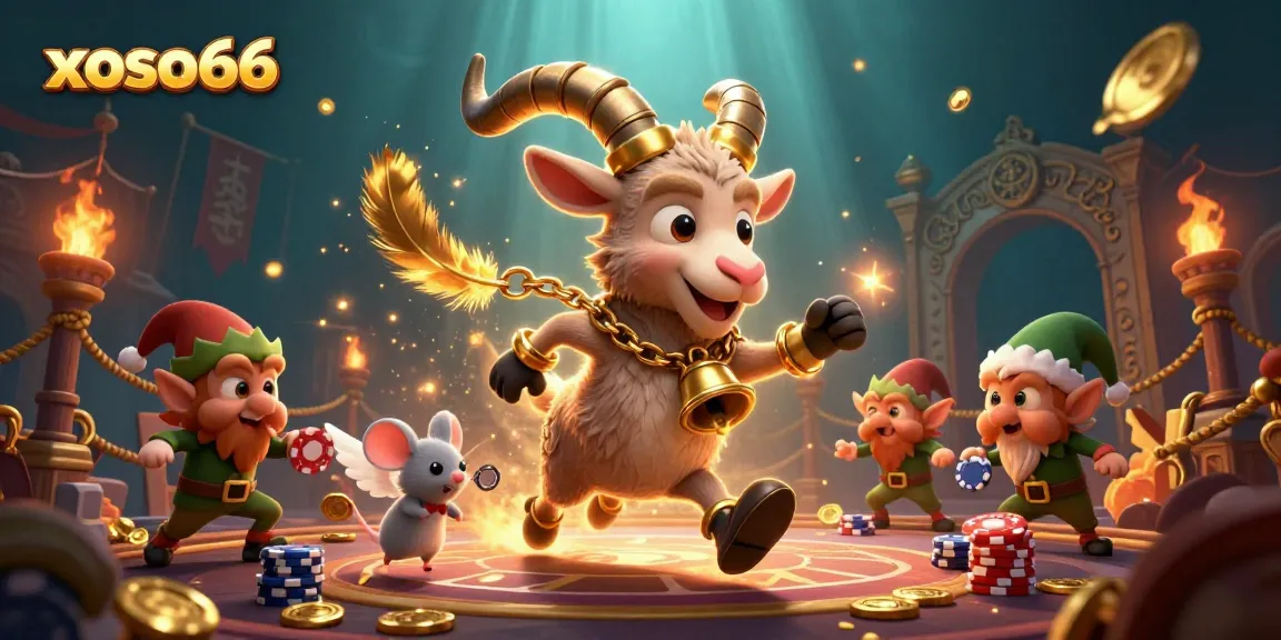 Experience the thrilling world of xoso66 as festive characters engage in casino excitement.