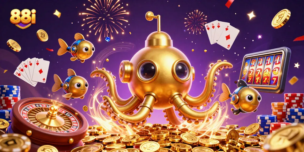 Experience the thrill of winning at 88i casino with vibrant 3D gaming elements and dynamic energy.