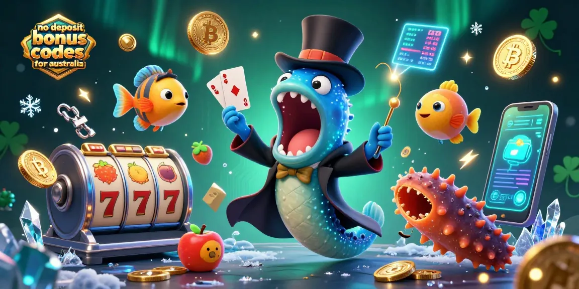 Engage with no deposit bonus codes for australia through a vibrant, 3D casino illustration brimming with excitement.