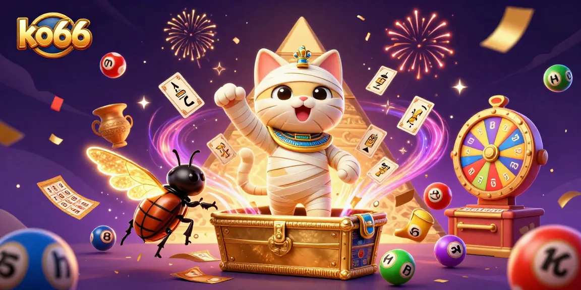 Experience excitement with co66 as an Egyptian mummy cat and glowing scarab showcase vibrant casino games.