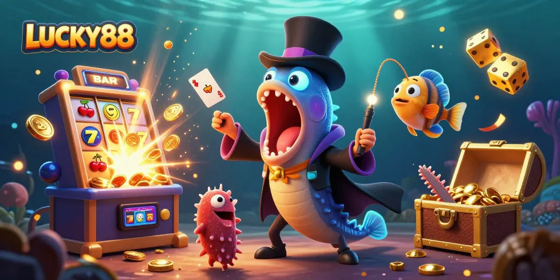 LUCKY88 offers thrilling jackpot games with a fantastic underwater adventure scene filled with casino fun.