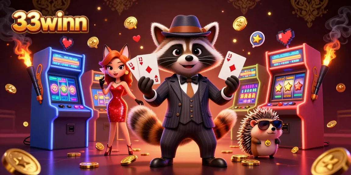Engage in thrilling gameplay at 33winn with vibrant casino characters and exciting game elements.