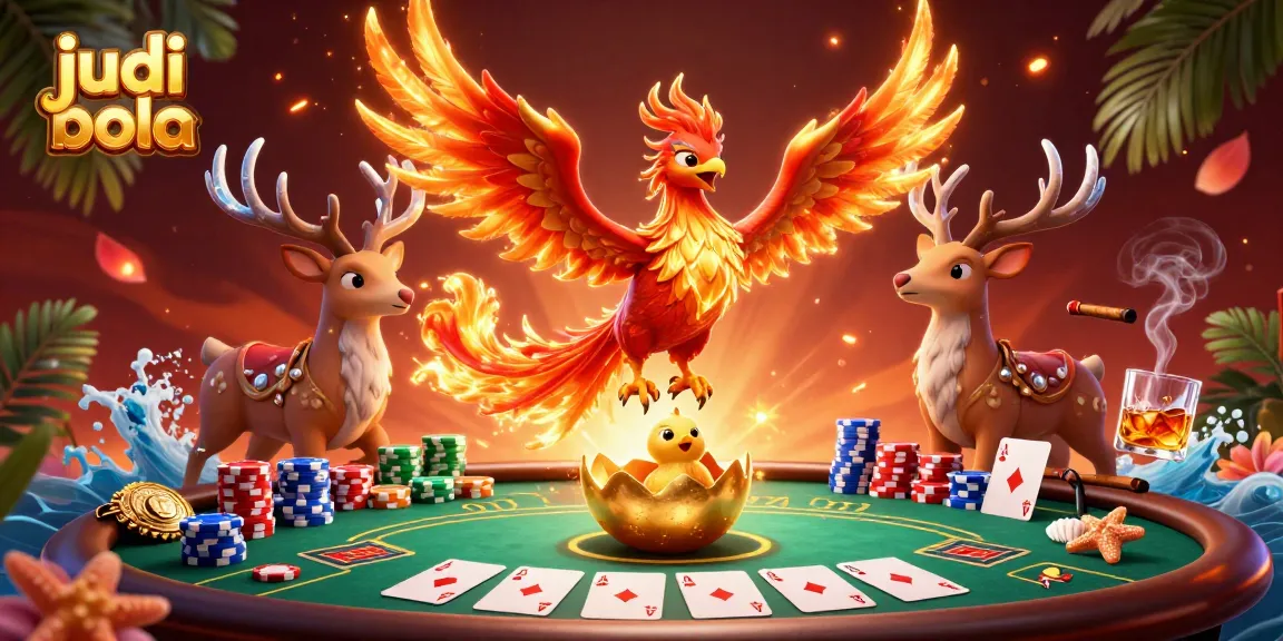 Experience thrilling judi bola action with vibrant gaming elements in this 3D illustration.