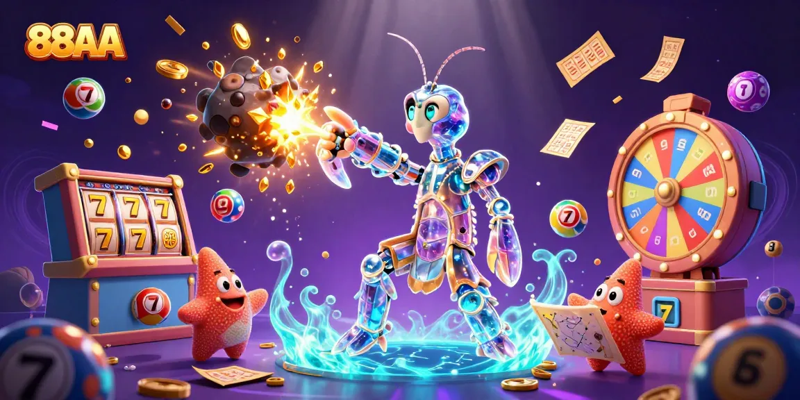 Engage with 88AA's vibrant gaming universe, featuring a galactic samurai amidst jackpot celebrations