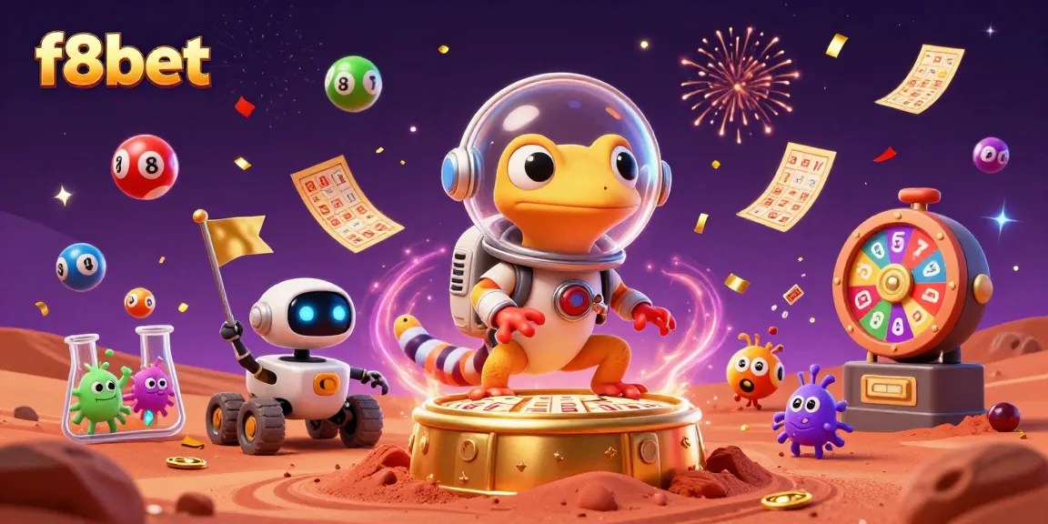 Join the Martian gecko on a f8bet adventure discovering a golden casino in space!