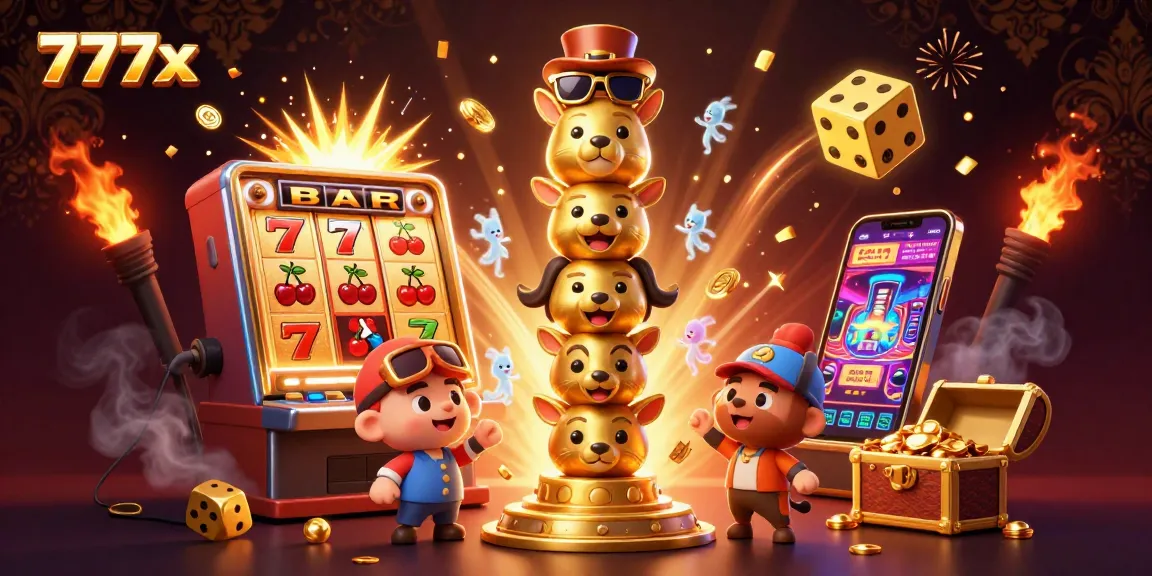Experience the excitement of 777x with dynamic casino gaming elements and a vibrant atmosphere.