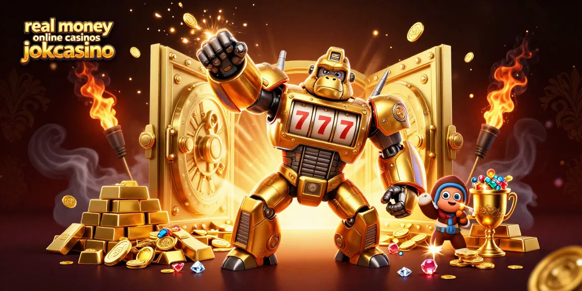 Experience the thrill of real money online casinos jokacasino with a powerful golden gorilla mech.